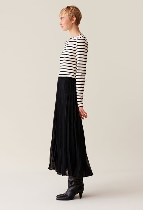 Claudie Robe Twist Marinière Pour Femme