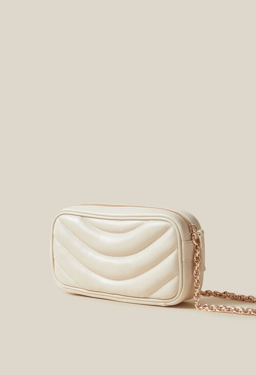 Claudie Sac Alba Cuir Matelassé Chaîne Pour Femme