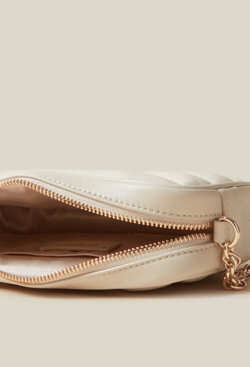 Claudie Sac Alba Cuir Matelassé Chaîne Pour Femme