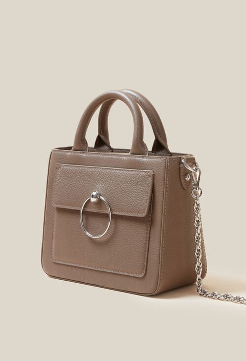 Claudie Sac Anouck Cuir Grainé Chaîne Pour Femme