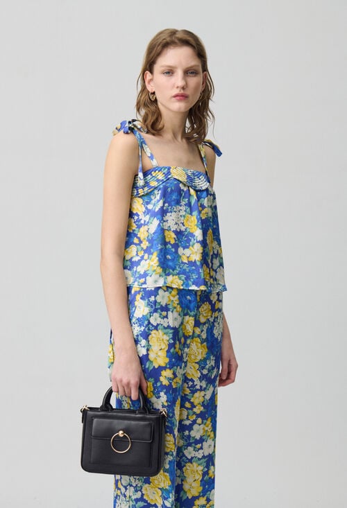 claudie Sac Anouck cuir lisse chaîne pour femme