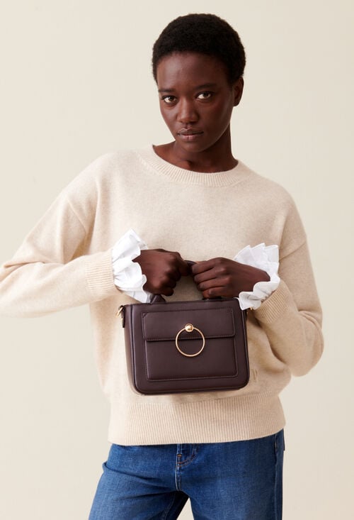 claudie Sac Anouck cuir lisse chaîne pour femme