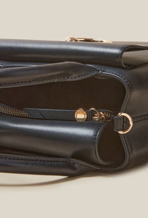 Claudie Sac Anouck Cuir Noir Pour Femme