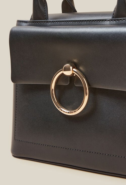 Claudie Sac Anouck Cuir Noir Pour Femme