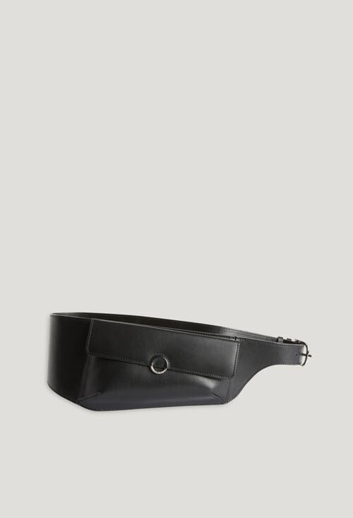 Claudie Sac Ceinture Cuir Noir Pour Femme