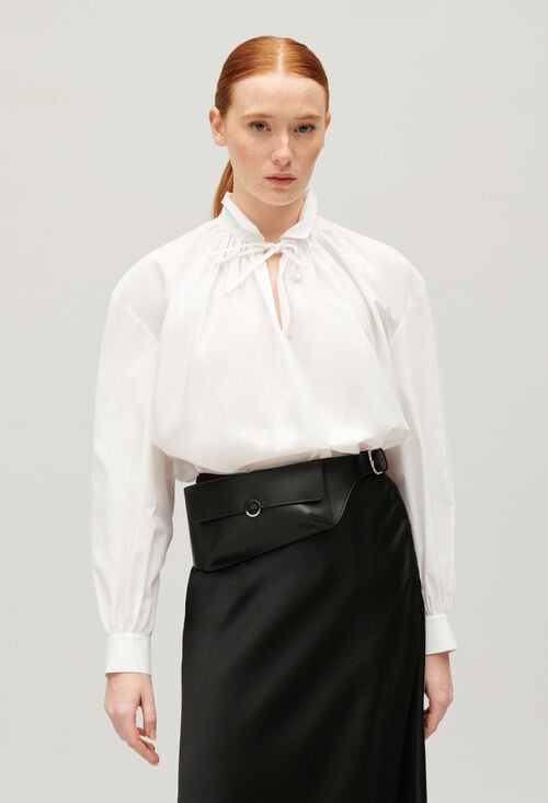 claudie Sac ceinture cuir noir pour femme