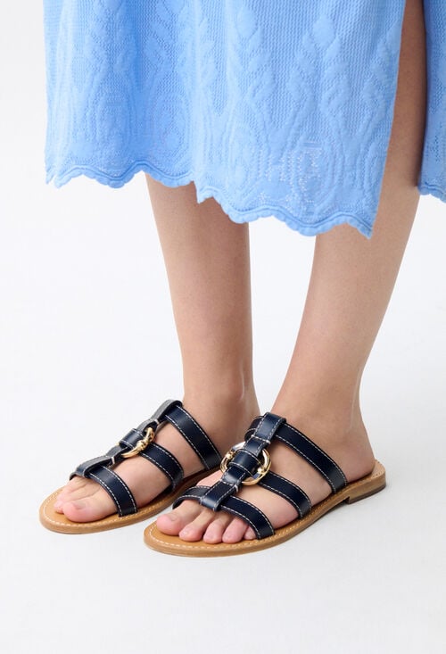 claudie Sandales à brides avec anneau pour femme