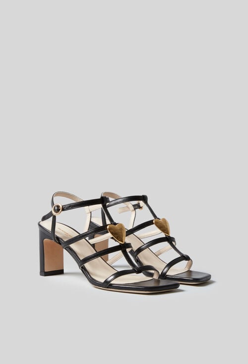 Claudie Sandales Talons Cuir Coeur Pour Femme