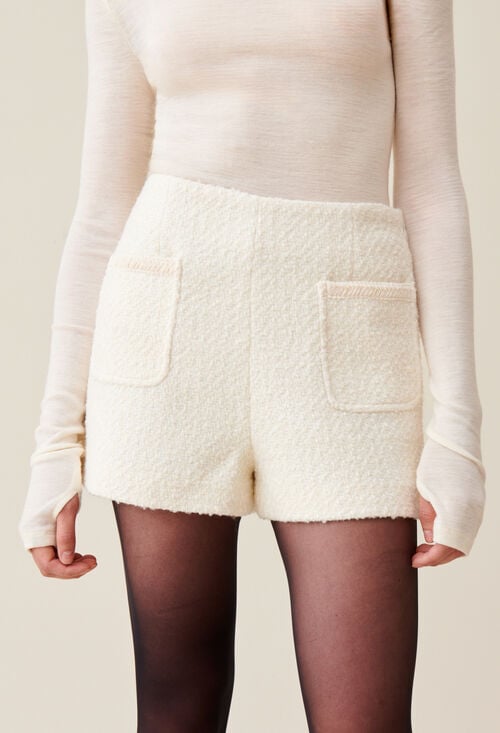 claudie Short en tweed ivoire pour femme