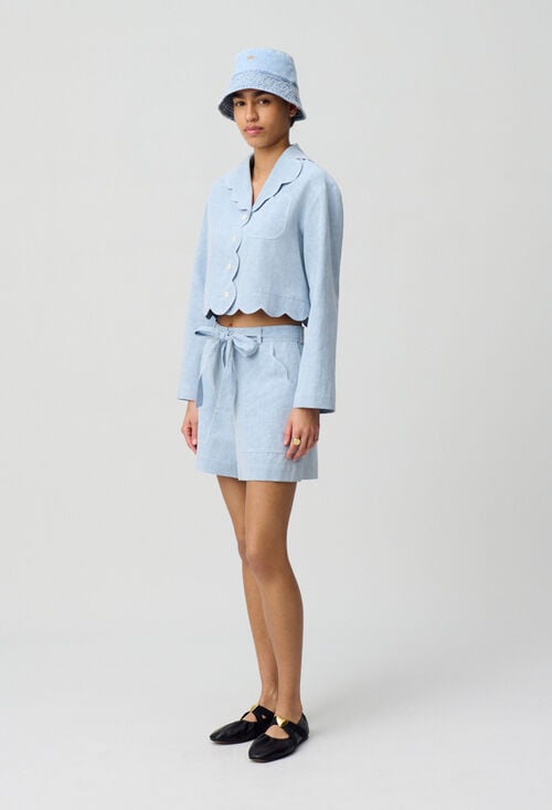 Claudie Short Jean Ceinturé Pour Femme