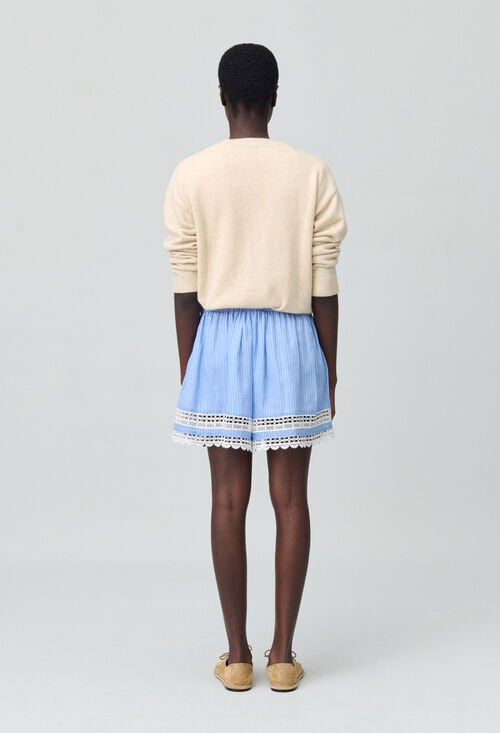 Claudie Short Rayé Dentelle Pour Femme