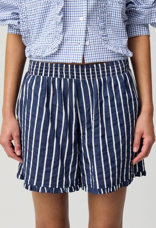 Claudie Short Rayé Large Volanté Pour Femme
