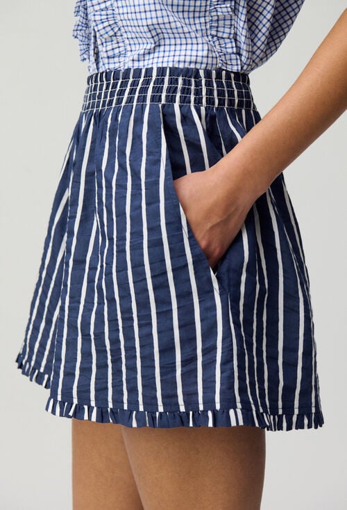 Claudie Short Rayé Large Volanté Pour Femme