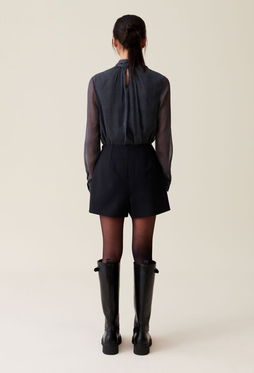 Claudie Short Taille Haute Noir Pour Femme