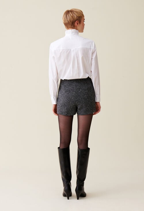 Claudie Short Tweed Gris Pour Femme