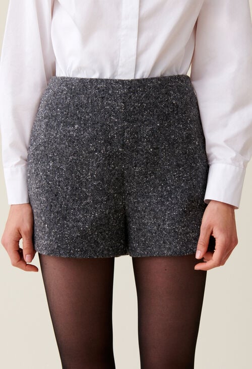 claudie Short tweed gris pour femme