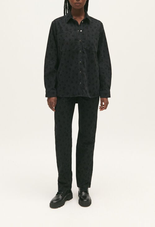 claudie Surchemise jean imprimé cœurs pour femme