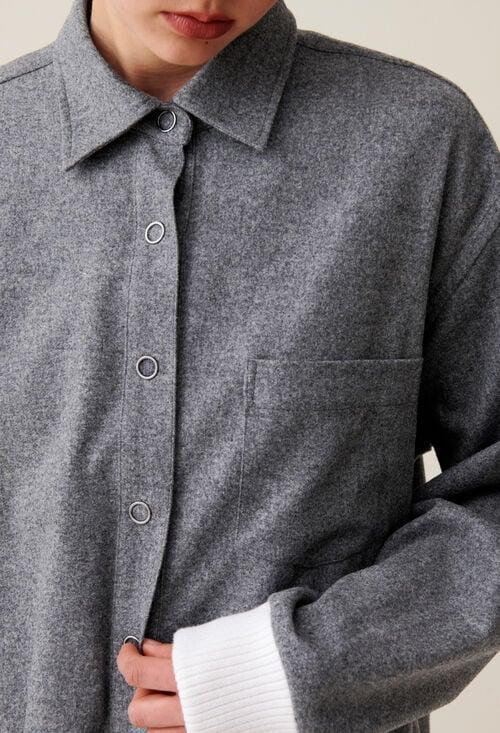 claudie Surchemise oversize gris pour femme