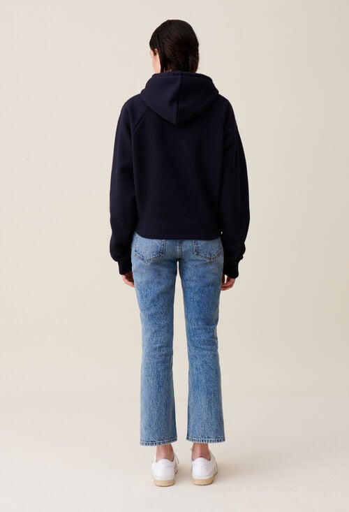 Claudie Sweatshirt Capuche Marine Pour Femme