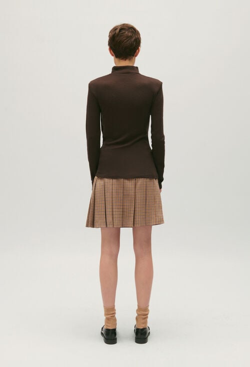 Claudie T-shirt Laine Chocolat Pour Femme