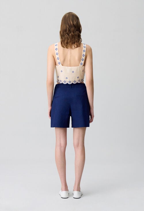 Claudie Top à Bretelles Brodé Pour Femme