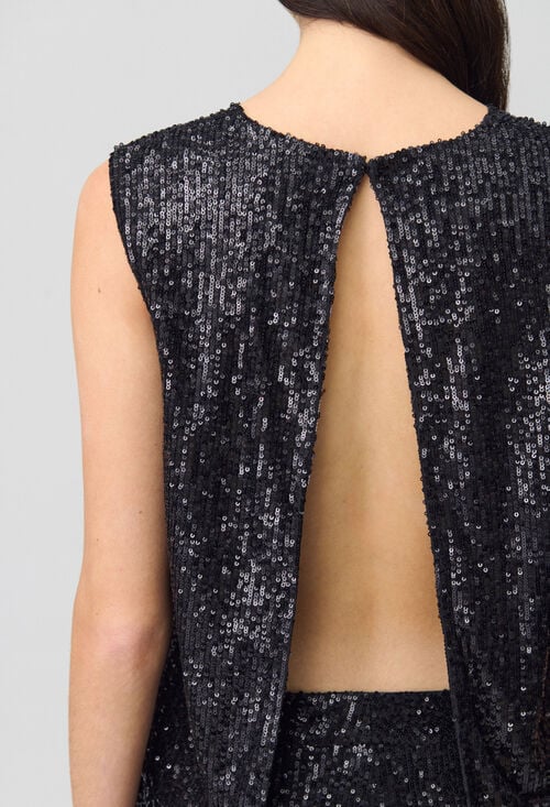 claudie Top à sequins noir pour femme