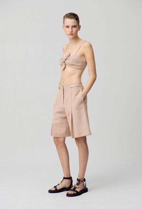 Claudie Top Bandeau Rayé Pour Femme