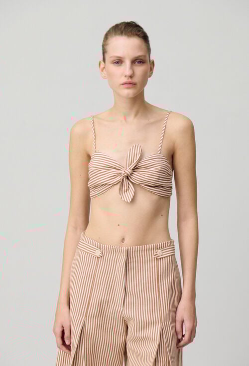Claudie Top Bandeau Rayé Pour Femme