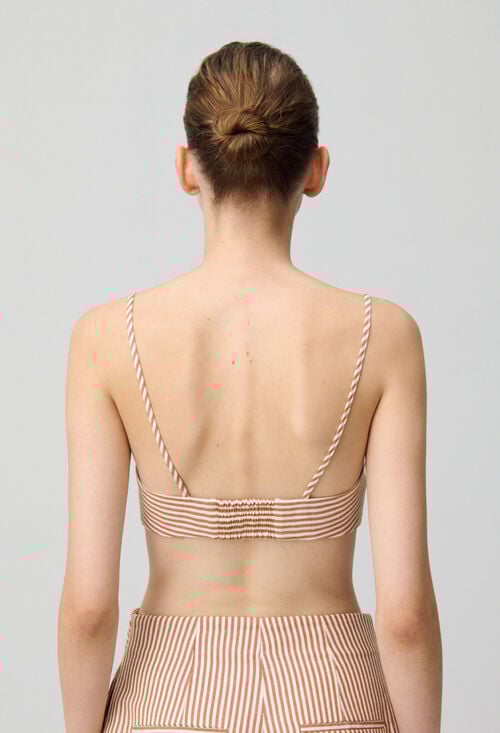 Claudie Top Bandeau Rayé Pour Femme