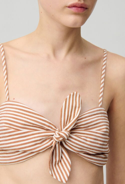 claudie Top bandeau rayé pour femme