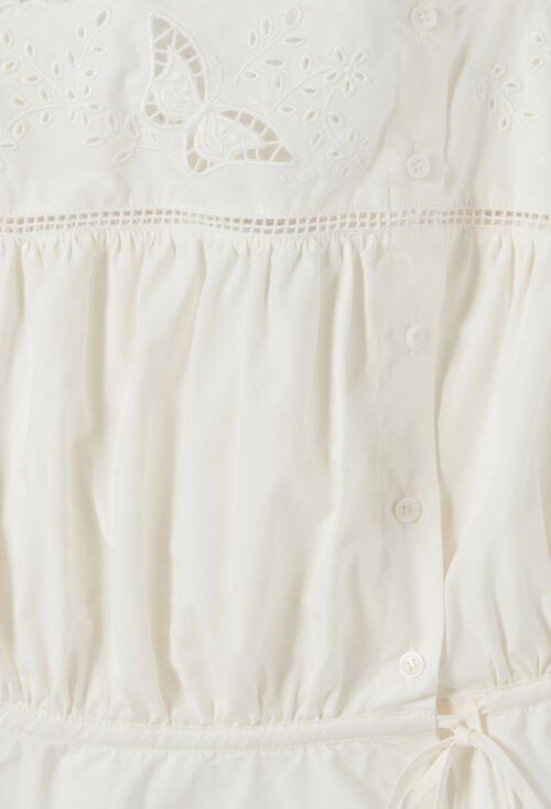 Claudie Top Brodé Col Carré Pour Femme