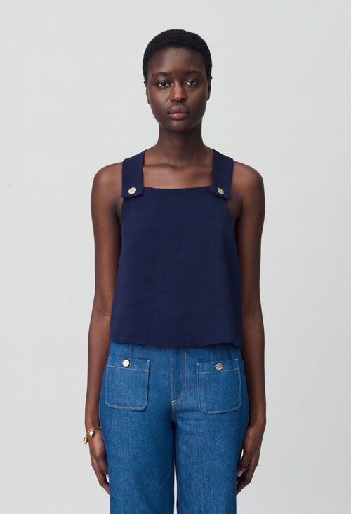 Claudie Top Col Carré Pour Femme