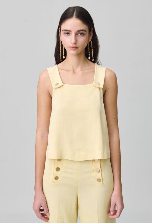 Claudie Top Col Carré Pour Femme