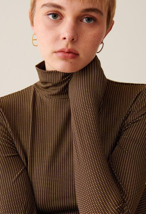 Claudie Top Col Cheminée Ajusté Pour Femme