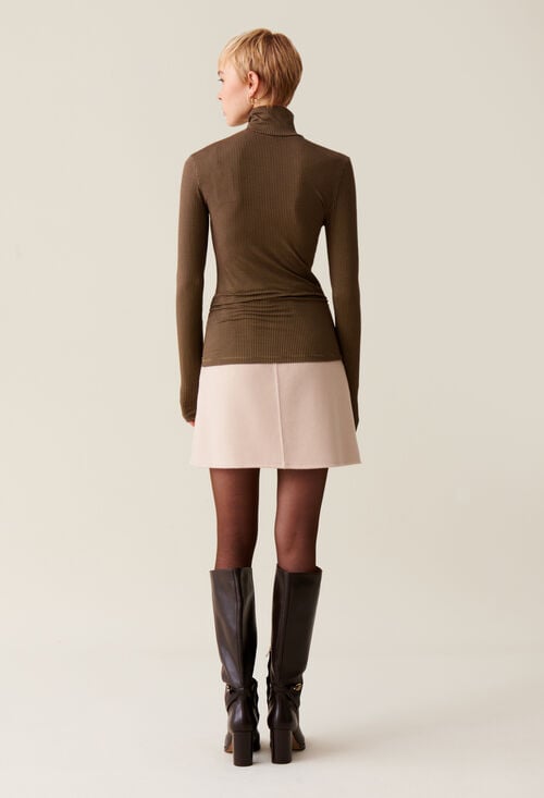 Claudie Top Col Cheminée Ajusté Pour Femme