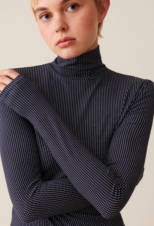 Claudie Top Col Cheminée Ajusté Pour Femme