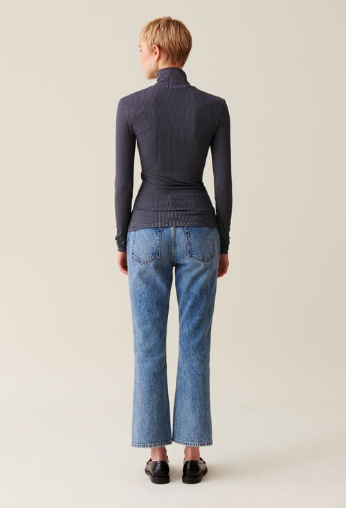 Claudie Top Col Cheminée Ajusté Pour Femme