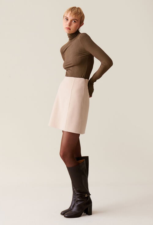 claudie Top col cheminée ajusté pour femme