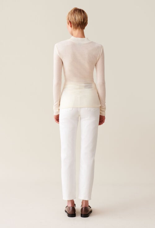 Claudie Top Col Montant Laine Pour Femme