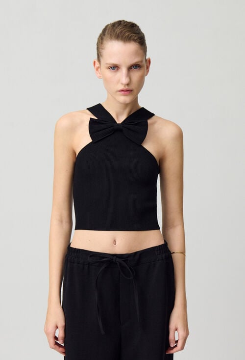 Claudie Top Fine Maille Noeud Pour Femme