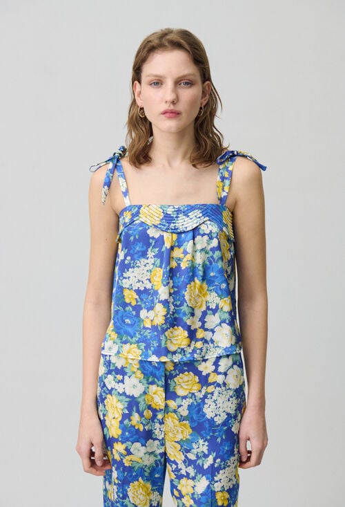 Claudie Top Imprimé à Bretelles Pour Femme