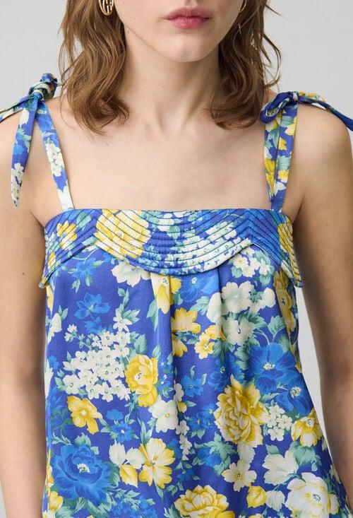 Claudie Top Imprimé à Bretelles Pour Femme