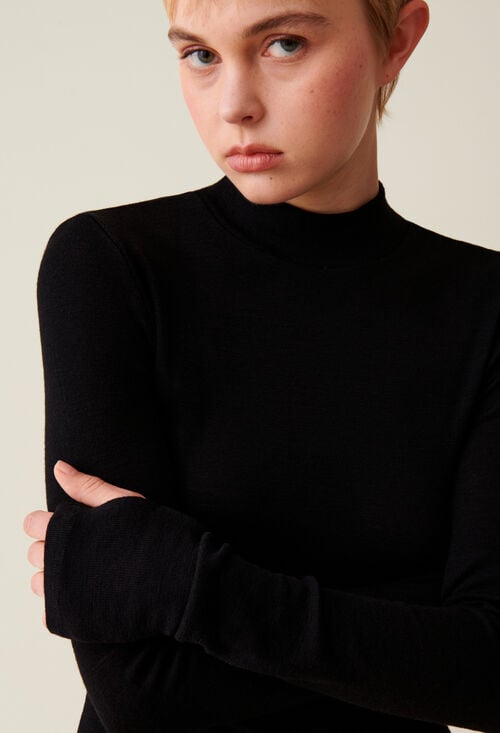 Claudie Top Laine Manches Longues Pour Femme