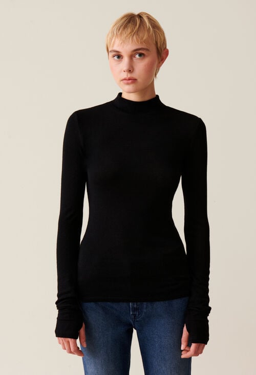 Claudie Top Laine Manches Longues Pour Femme