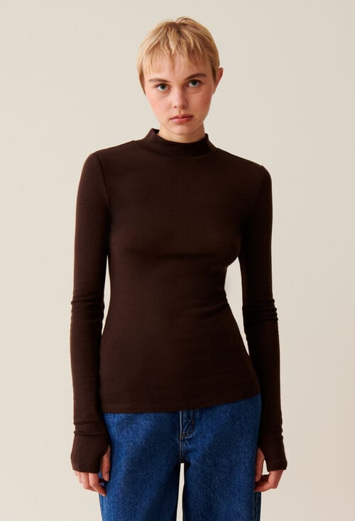 Claudie Top Laine Manches Longues Pour Femme