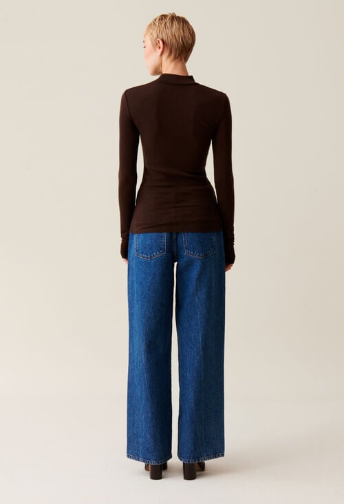 Claudie Top Laine Manches Longues Pour Femme