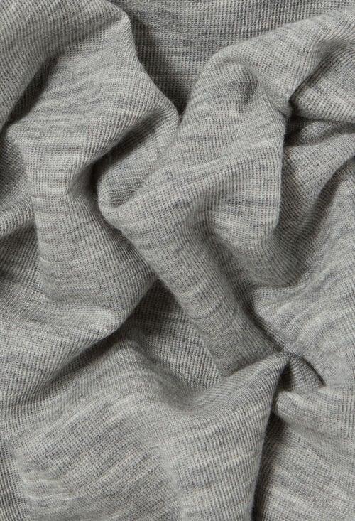 Claudie Top Maille Ajusté Col Rond Gris Pour Femme