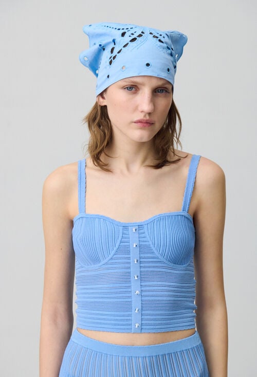 Claudie Top Maille Fine Décolleté Pour Femme