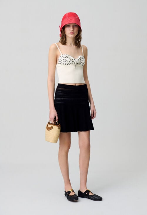 claudie Top maille fine décolleté pour femme