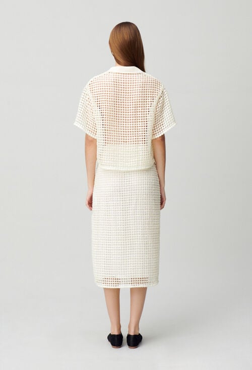 Claudie Top Manches Courtes Crochet Pour Femme